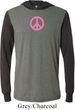 Mens Peace Shirt Pink Peace Lightweight Hoodie Tee