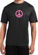 Mens Peace Shirt Pink Peace Moisture Wicking Tee