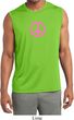 Mens Peace Shirt Pink Peace Sleeveless Moisture Wicking Tee T-Shirt