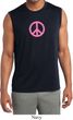 Mens Peace Shirt Pink Peace Sleeveless Moisture Wicking Tee T-Shirt