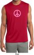 Mens Peace Shirt Pink Peace Sleeveless Moisture Wicking Tee T-Shirt