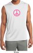 Mens Peace Shirt Pink Peace Sleeveless Moisture Wicking Tee T-Shirt