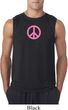 Mens Peace Shirt Pink Peace Sleeveless Tee T-Shirt