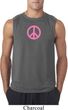 Mens Peace Shirt Pink Peace Sleeveless Tee T-Shirt
