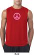 Mens Peace Shirt Pink Peace Sleeveless Tee T-Shirt