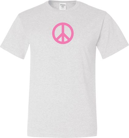 Mens Peace Shirt Pink Peace Tall Tee T-Shirt