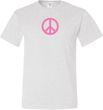 Mens Peace Shirt Pink Peace Tall Tee T-Shirt