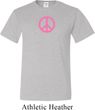 Mens Peace Shirt Pink Peace Tall Tee T-Shirt