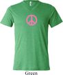 Mens Peace Shirt Pink Peace Tri Blend V-neck Tee