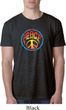 Mens Peace Shirt Psychedelic Peace Burnout Tee T-Shirt
