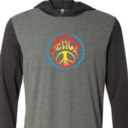 Mens Peace Shirt Psychedelic Peace Lightweight Hoodie Tee Mens Peace Shirt Psychedelic Peace Lightweight Hoodie Tee