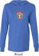 Mens Peace Shirt Psychedelic Peace Lightweight Hoodie Tee