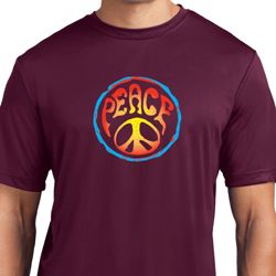 Mens Peace Shirt Psychedelic Peace Moisture Wicking Tee Mens Peace Shirt Psychedelic Peace Moisture Wicking Tee