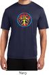 Mens Peace Shirt Psychedelic Peace Moisture Wicking Tee
