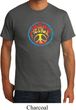 Mens Peace Shirt Psychedelic Peace Organic Tee T-Shirt