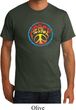 Mens Peace Shirt Psychedelic Peace Organic Tee T-Shirt