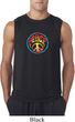 Mens Peace Shirt Psychedelic Peace Sleeveless Tee T-Shirt