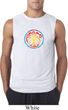 Mens Peace Shirt Psychedelic Peace Sleeveless Tee T-Shirt