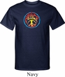 Mens Peace Shirt Psychedelic Peace Tall Tee T-Shirt