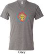 Mens Peace Shirt Psychedelic Peace Tri Blend V-neck Tee