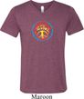 Mens Peace Shirt Psychedelic Peace Tri Blend V-neck Tee