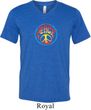 Mens Peace Shirt Psychedelic Peace Tri Blend V-neck Tee