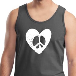 Mens Peace Tank Top Hippie Heart Peace Tanktop Mens Peace Tank Top Hippie Heart Peace Tanktop