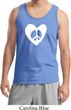 Mens Peace Tank Top Hippie Heart Peace Tanktop