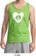 Mens Peace Tank Top Hippie Heart Peace Tanktop