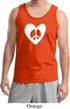 Mens Peace Tank Top Hippie Heart Peace Tanktop