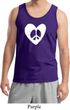 Mens Peace Tank Top Hippie Heart Peace Tanktop