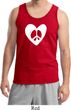 Mens Peace Tank Top Hippie Heart Peace Tanktop