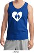 Mens Peace Tank Top Hippie Heart Peace Tanktop