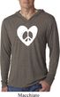 Mens Peace Tee Hippie Heart Peace Lightweight Hoodie
