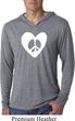 Mens Peace Tee Hippie Heart Peace Lightweight Hoodie