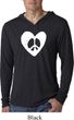 Mens Peace Tee Hippie Heart Peace Lightweight Hoodie