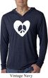 Mens Peace Tee Hippie Heart Peace Lightweight Hoodie