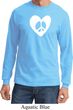 Mens Peace Tee Hippie Heart Peace Long Sleeve