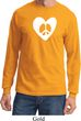 Mens Peace Tee Hippie Heart Peace Long Sleeve