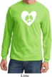 Mens Peace Tee Hippie Heart Peace Long Sleeve