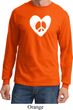 Mens Peace Tee Hippie Heart Peace Long Sleeve