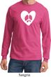 Mens Peace Tee Hippie Heart Peace Long Sleeve