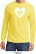 Mens Peace Tee Hippie Heart Peace Long Sleeve