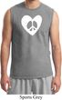 Mens Peace Tee Hippie Heart Peace Muscle Shirt