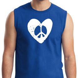 Mens Peace Tee Hippie Heart Peace Muscle Shirt Mens Peace Tee Hippie Heart Peace Muscle Shirt