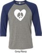 Mens Peace Tee Hippie Heart Peace Raglan Shirt