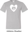 Mens Peace Tee Hippie Heart Peace Tall Shirt