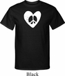 Mens Peace Tee Hippie Heart Peace Tall Shirt
