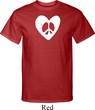 Mens Peace Tee Hippie Heart Peace Tall Shirt
