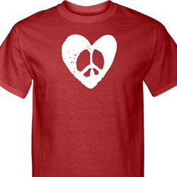 Mens Peace Tee Hippie Heart Peace Tall Shirt Mens Peace Tee Hippie Heart Peace Tall Shirt
